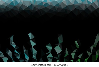 Light Blue, Green vector blurry triangle texture. Creative illustration in halftone style with gradient. Elegant pattern for a brand book.