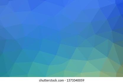 Light Blue, Green vector blurry triangle template. A sample with polygonal shapes. Brand new style for your business design.