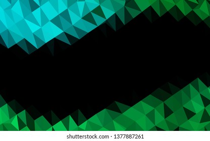Light Blue, Green vector blurry triangle pattern. A sample with polygonal shapes. Polygonal design for your web site.