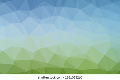 Light Blue, Green vector blurry triangle template. Brand new colorful illustration in with gradient. Brand new design for your business.
