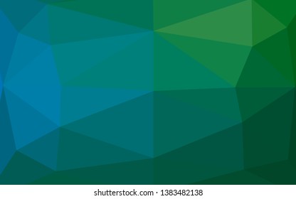 Light Blue, Green vector blurry triangle pattern. An elegant bright illustration with gradient. The best triangular design for your business.