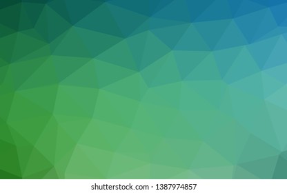 Light Blue, Green vector blurry triangle texture. Colorful abstract illustration with gradient. Triangular pattern for your business design.