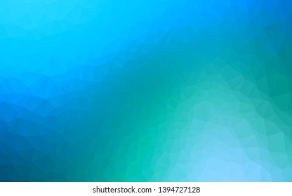 Light Blue, Green vector blurry triangle pattern. An elegant bright illustration with gradient. Polygonal design for your web site.