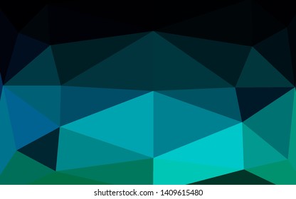 Light Blue, Green vector blurry triangle pattern. Geometric illustration in Origami style with gradient. Template for your brand book.