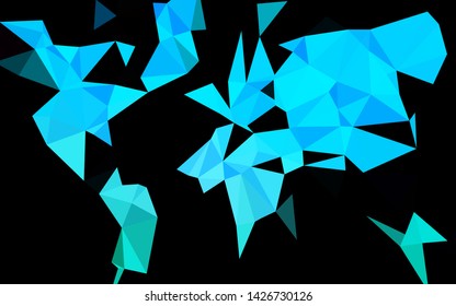 Light Blue, Green vector blurry triangle texture. Glitter abstract illustration with an elegant design. The best triangular design for your business.