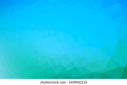 Light Blue, Green vector blurry triangle template. Colorful abstract illustration with gradient. The best triangular design for your business.