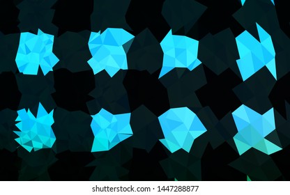 Light Blue, Green vector blurry triangle pattern. Brand new colorful illustration in with gradient. Template for your brand book.