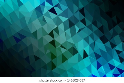 Light Blue, Green vector blurry triangle template. A vague abstract illustration with gradient. Triangular pattern for your business design.