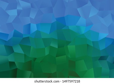 Light Blue, Green vector blurry triangle pattern. Colorful abstract illustration with gradient. Template for a cell phone background.