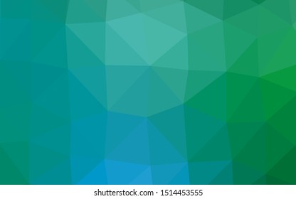 Light Blue, Green vector blurry triangle pattern. Shining colored illustration in a Brand new style. Template for a cell phone background.