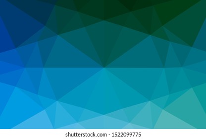 Light Blue, Green vector blurry hexagon pattern. A completely new color illustration in a vague style. A completely new template for your business design.