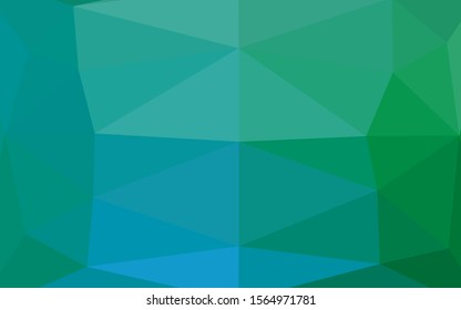 Light Blue, Green vector blurry triangle template. Colorful abstract illustration with gradient. Completely new template for your business design.