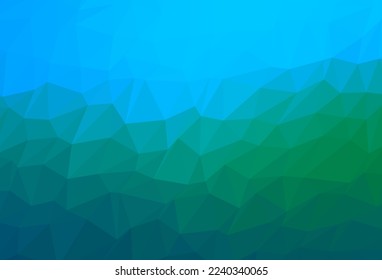 Plantilla de triángulo azul claro, verde borroso vectorial. Ilustración abstracta colorida con gradiente. Nueva textura para tu diseño.