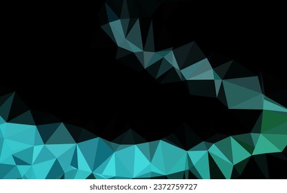 Hellblau, grüner Vektor unscharfer Dreieck Muster. Dreieckige geometrische Probe mit Farbverlauf.  Neue Textur für Ihr Design.