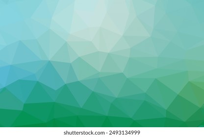 Azul claro, Vector verde Plantilla triangular borrosa. Una vaga ilustración abstracta con gradiente. Nuevo diseño para su negocio.