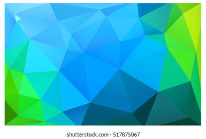 Light Blue Green vector blurry triangle background design. Geometric background in Origami style with gradient. 