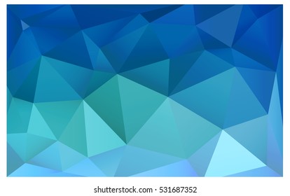 Light Blue Green vector blurry triangle background design. Geometric background in Origami style with gradient. 