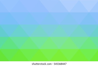 Light Blue Green vector blurry triangle background design. Geometric background in Origami style with gradient. 