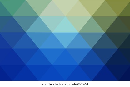 Light Blue Green vector blurry triangle background design. Geometric background in Origami style with gradient. 