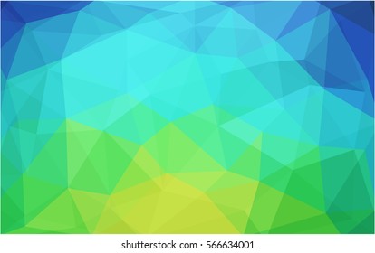 Light Blue Green vector blurry triangle background design. Geometric background in Origami style with gradient. 