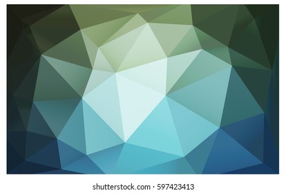 Light Blue, Green vector blurry triangle background design. Geometric background in Origami style with gradient. 