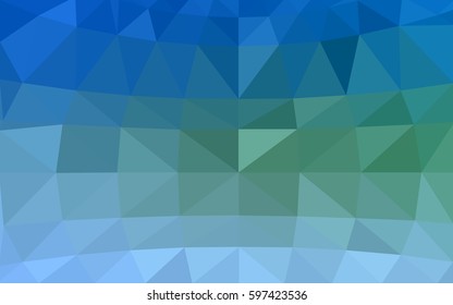 Light Blue, Green vector blurry triangle background design. Geometric background in Origami style with gradient. 