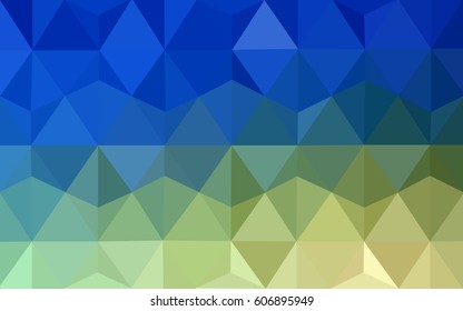 Light Blue, Green vector blurry triangle background design. Geometric background in Origami style with gradient. 