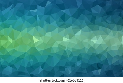 Light Blue, Green vector blurry triangle background design. Geometric background in Origami style with gradient. 