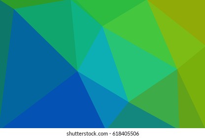 Light Blue, Green vector blurry triangle background design. Geometric background in Origami style with gradient. 