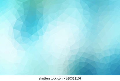 Light Blue, Green vector blurry triangle background design. Geometric background in Origami style with gradient. 