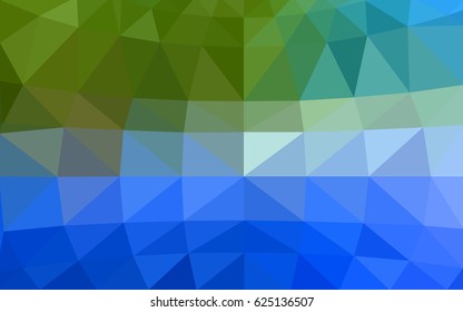 Light Blue, Green vector blurry triangle background design. Geometric background in Origami style with gradient. 