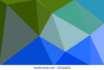 Light Blue, Green vector blurry triangle background design. Geometric background in Origami style with gradient. 