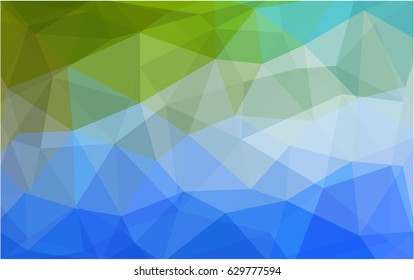 Light Blue, Green vector blurry triangle background design. Geometric background in Origami style with gradient. 