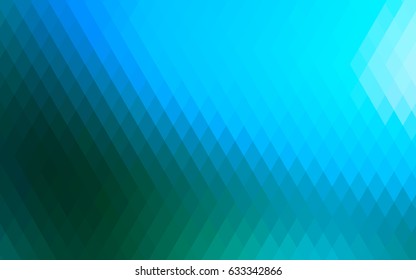 Light Blue, Green vector blurry rectangular background. Geometric background in square style with gradient. The pattern can be used for brand-new background.