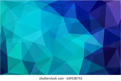 Light Blue, Green vector blurry triangle background design. Geometric background in Origami style with gradient. 