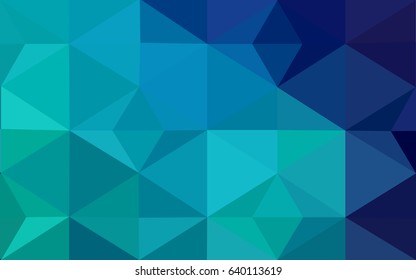 Light Blue, Green vector blurry triangle background design. Geometric background in Origami style with gradient. 