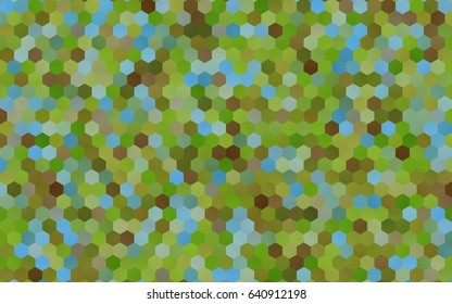 Light Blue, Green vector blurry hexagon background design. Geometric background in Origami style with gradient. 
