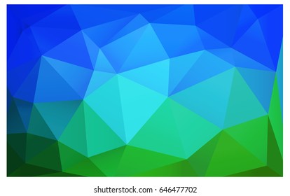 Light Blue, Green vector blurry triangle background design. Geometric background in Origami style with gradient. 