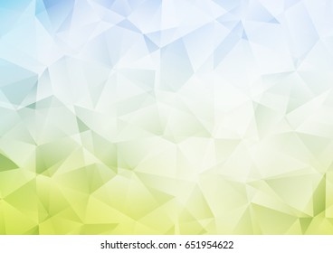 Light Blue, Green vector blurry triangle pattern. Shining colored illustration in a brand-new style. A new texture for your design.