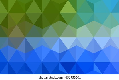 Light Blue, Green vector blurry triangle background design. Geometric background in Origami style with gradient. 
