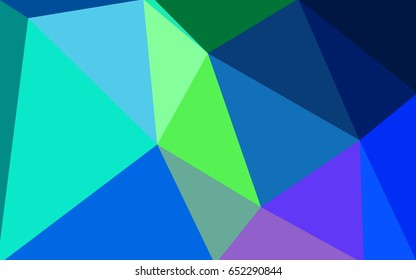 Light Blue, Green vector blurry triangle background design. Geometric background in Origami style with gradient. 