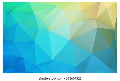 Light Blue, Green vector blurry triangle background design. Geometric background in Origami style with gradient. 