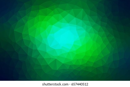 Light Blue, Green vector blurry triangle background design. Geometric background in Origami style with gradient. 