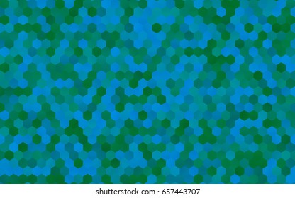Light Blue, Green vector blurry hexagon background design. Geometric background in Origami style with gradient. 