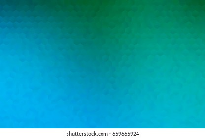 Light Blue, Green vector blurry hexagon background design. Geometric background in Origami style with gradient. 