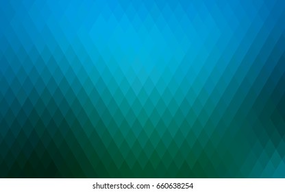Light Blue, Green vector blurry rectangular background. Geometric background in square style with gradient. The pattern can be used for brand-new background.