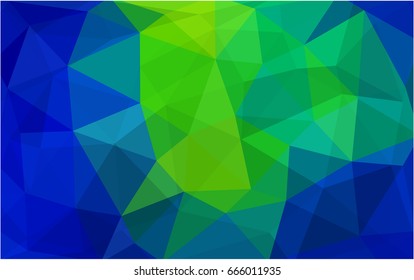 Light Blue, Green vector blurry triangle background design. Geometric background in Origami style with gradient. 