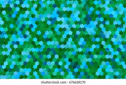 Light Blue, Green vector blurry hexagon background design. Geometric background in Origami style with gradient. 