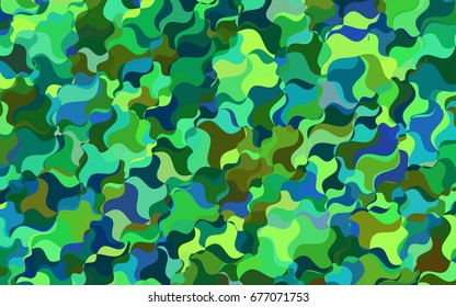 Light Blue, Green vector blurry arched template. Colorful abstract illustration with gradient crooked lines. A new texture for your design.