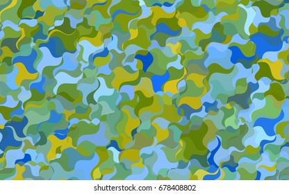 Light Blue, Green vector blurry arched background. Colorful abstract illustration with gradient crooked lines. A completely new design for your business.